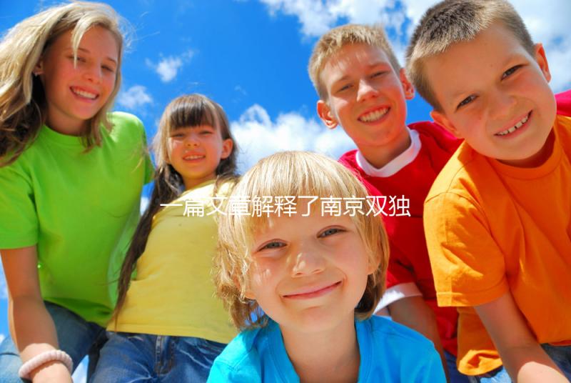 一篇文章解釋了南京雙獨二胎政策如果符合條件，可以申請補貼