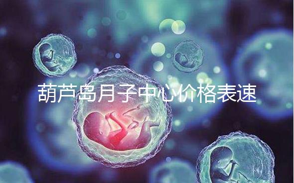 葫蘆島月子中心價格表速！2024年詩安、月如初榜上有名