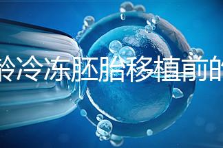 高齡冷凍胚胎移植前的注意事項(xiàng)和禁忌可以清楚地分類嗎？